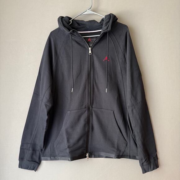 Jordan sz M black zip hoodie NWT‎ - Picture 1 of 9